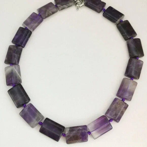 Raw amethyst Geometric necklace 19 Inches 🆕 - Picture 2 of 8